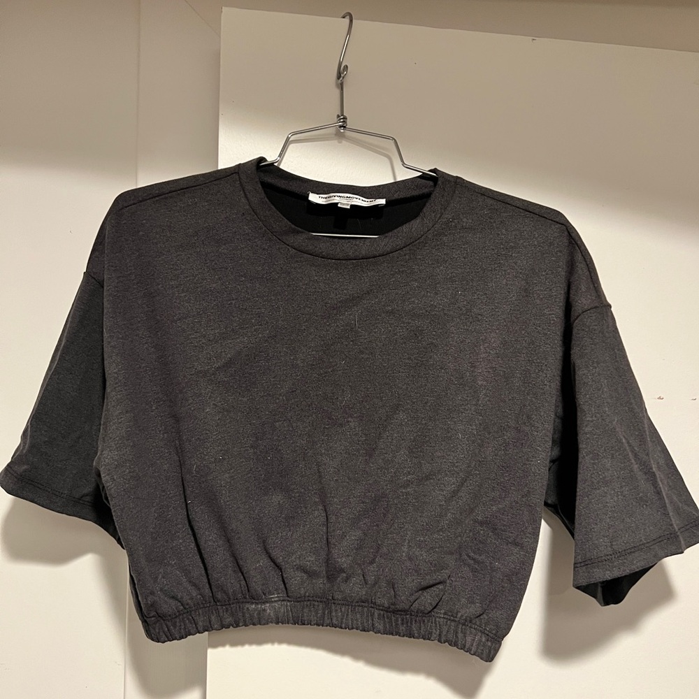 The giving movement sinched crop top